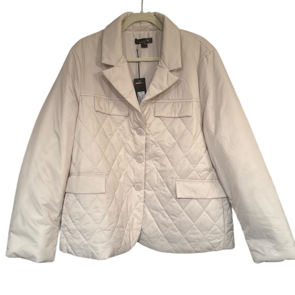 RENUAR Women's Oyster Puffer Jacket Quilted Pockets Lightweight Size XL NEW